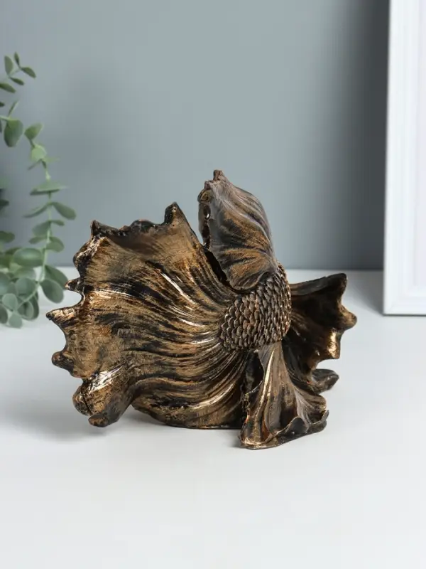 Фигура полистоун &laquo;Рыбка золотая&raquo;, 20.5&times;16&times;14 см
