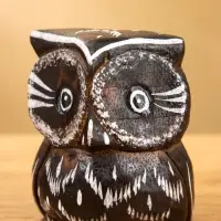 Сувенирный набор &laquo;Совы с перьями&raquo;, 3 шт., 6&times;19&times;8 см, дерево
