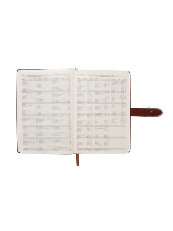 Ежедневник недатированный формат А5, с хлястиком, 112л, линия, пвх, Коричневый