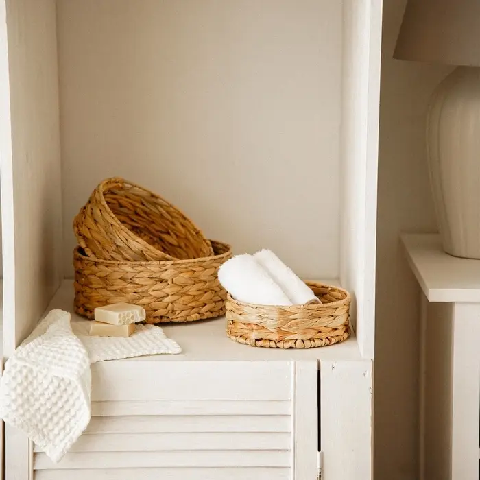 Корзины для хранения SL Home, плетёные, ручной работы, 3 шт.: 21&times;21&times;7 см, 25&times;25&times;10 см, 29&times;29&times;11 см