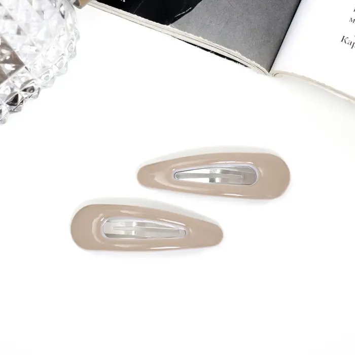 Невидимки для волос «Венера», набор 2 шт., стиль, 5 см, бежевые Невидимки для волос «Венера», набор 2 шт., стиль, 5 см, бежевые