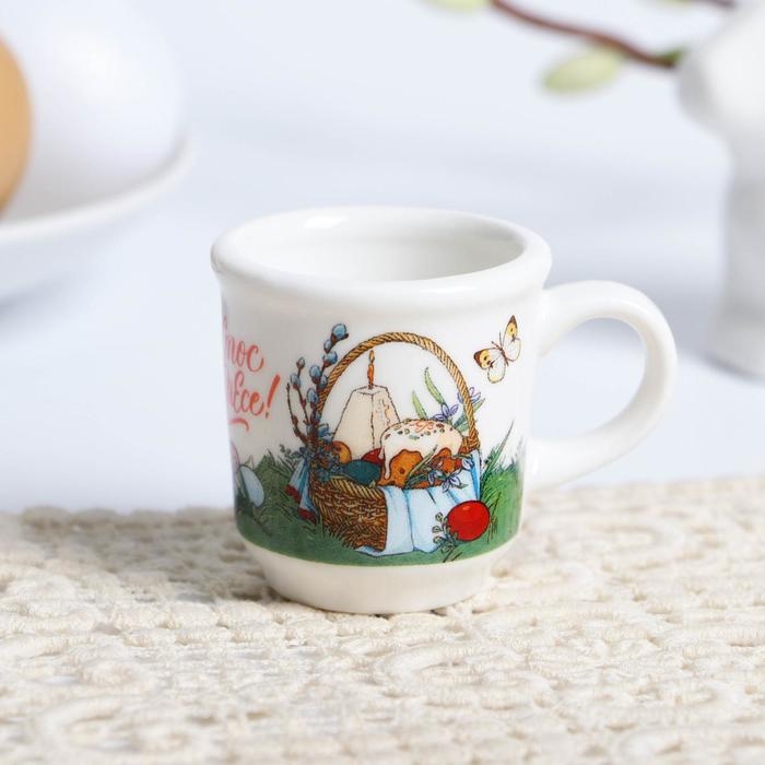 Кружечка для святой воды «Пасхальная композиция» на пасху, 5,5 х 4 х 3 см Кружечка для святой воды «Пасхальная композиция» на пасху, 5,5 х 4 х 3 см