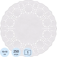 Салфетки ажурные Гуслица бумажные D10см 250шт/уп