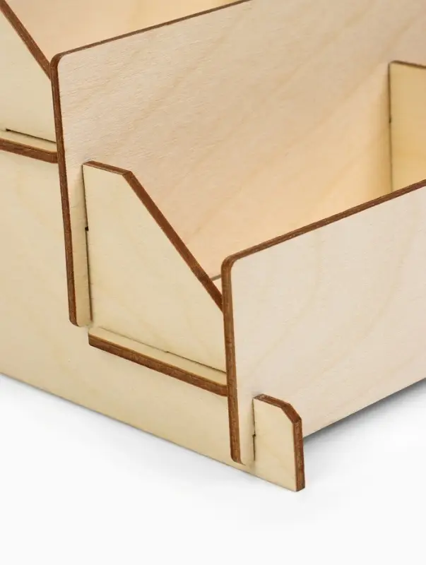 Подставка под открытки 12 ячеек по 10.8 см, 34.5&times;23&times;25 см, толщина 3 мм, бежевая