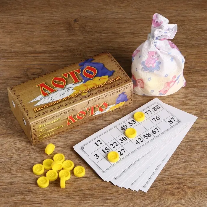 Русское лото &laquo;Любимое&raquo;, 24 карточки, 90 фишек, МИКС