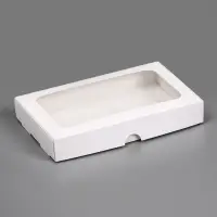 Подарочная коробка под плитку Дубайского шоколада, складная, белая, 18×11×2.7 см