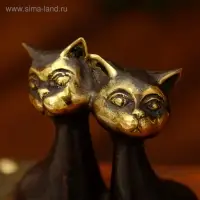 Сувенир бронза "Сладкая парочка кошек" 7,5х3,5х9 см