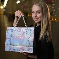 Пакет подарочный голографический, упаковка, Dreams come true, 32&times;26&times;12 см
