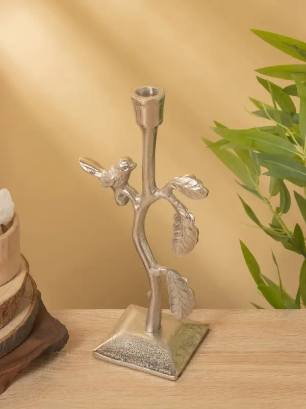 Подсвечник «Соловей на ветке», 9.5×14×29 см, алюминий Подсвечник «Соловей на ветке», 9.5×14×29 см, алюминий