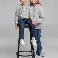 Толстовка с капюшоном детская Kirenga Kids серый меланж, 12 лет