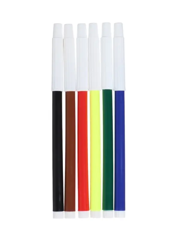 Фломастеры 6 цветов Calligrata &laquo;Машинка&raquo;, невентилируемый колпачок