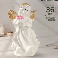 Фигура гипс &laquo;Ангел в платье&raquo;, перламутр, 36&times;19&times;18 см