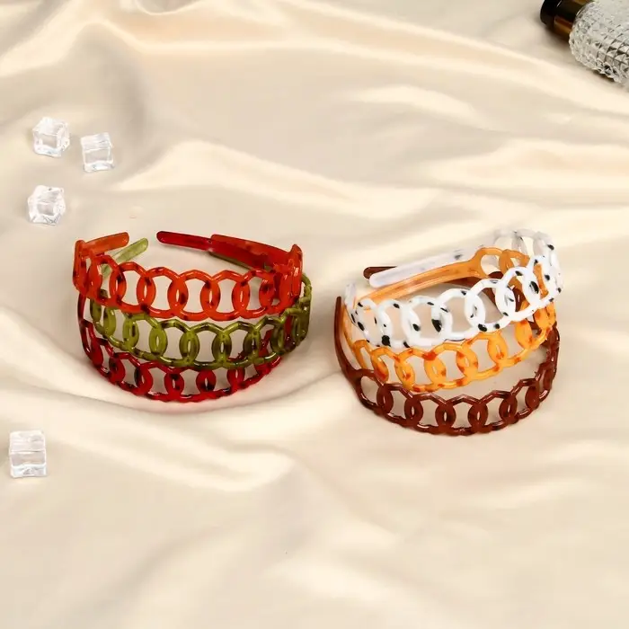 Ободок для волос «Янтарный свет», круги, 2.5 см, МИКС Ободок для волос «Янтарный свет», круги, 2.5 см, МИКС