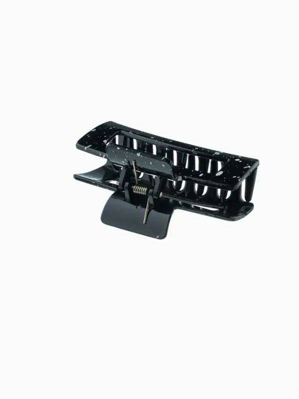 Крабик для волос &laquo;Пелагея&raquo;, прямой, 8.5 см, белый, чёрный