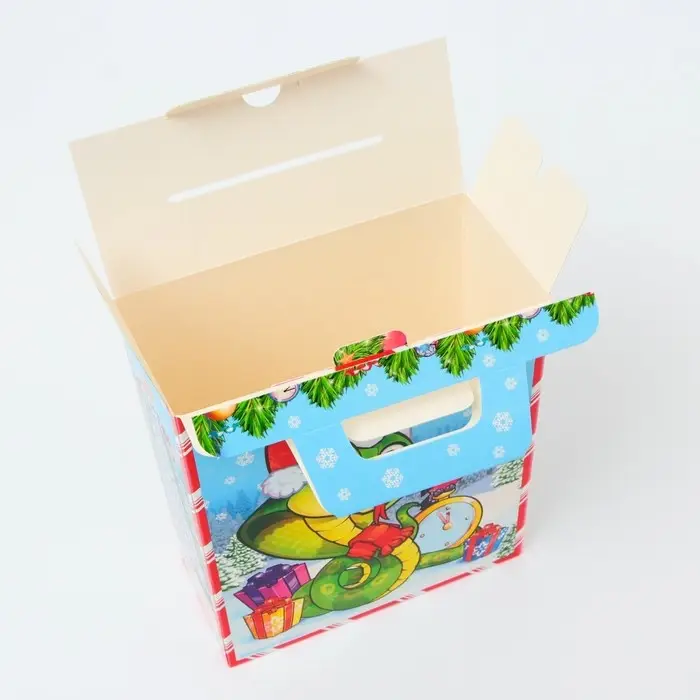 Подарочная коробка Новогодняя Презент «Время встречи» с игрой и анимацией 15.5×7×19 см Подарочная коробка Новогодняя Презент «Время встречи» с игрой и анимацией 15.5×7×19 см