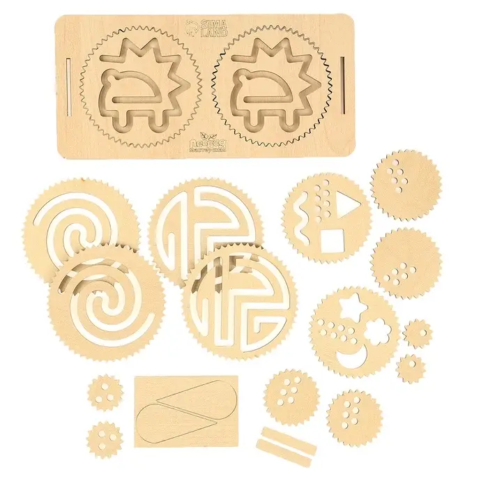 Нейротренажеры для детей Лесная мастерская &laquo;Межполушарные доски со спирографом&raquo;, 16 трафаретов