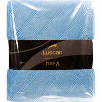 Плед микрофибра Luscan, фактура синий 150x200