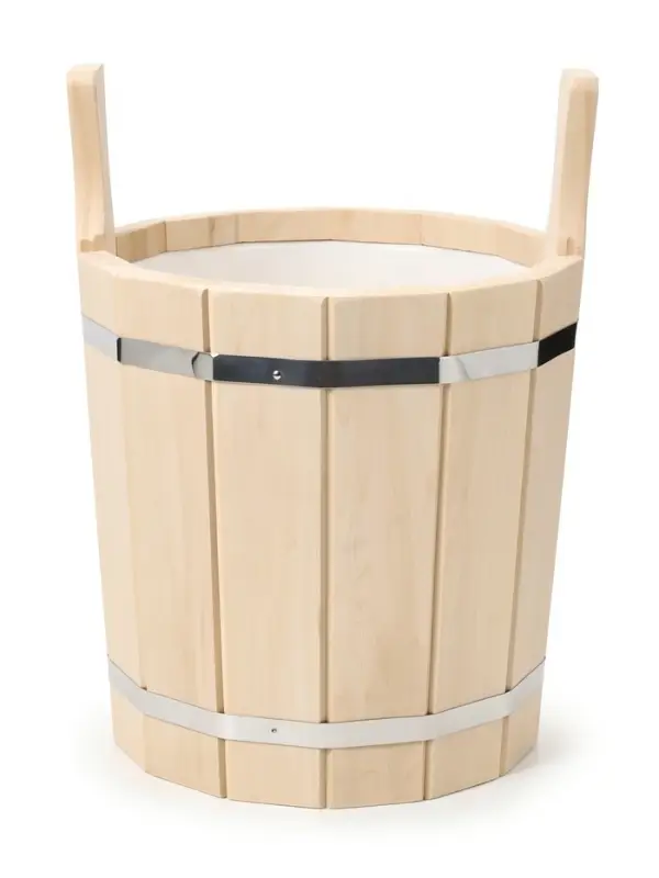 Ведро-запарник для бани и сауны, 10 л, деревянное, пластмассовая вставка