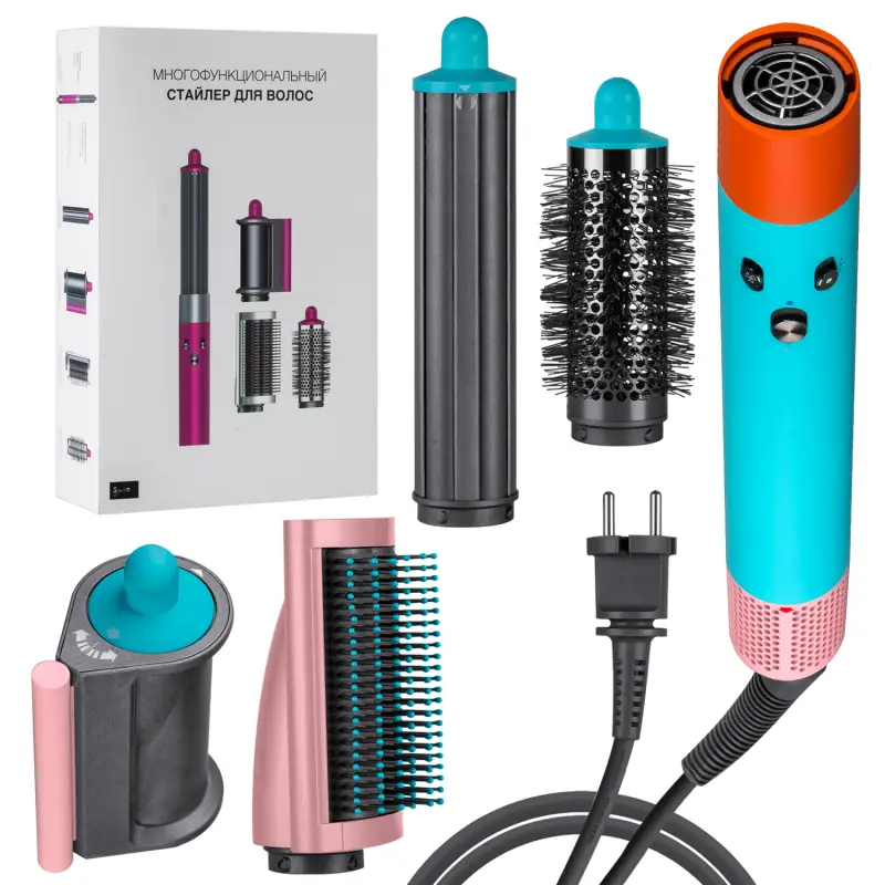 Набор Стайлер голубой с розовым (4 в 1) 2.7M  (10шт/кор)