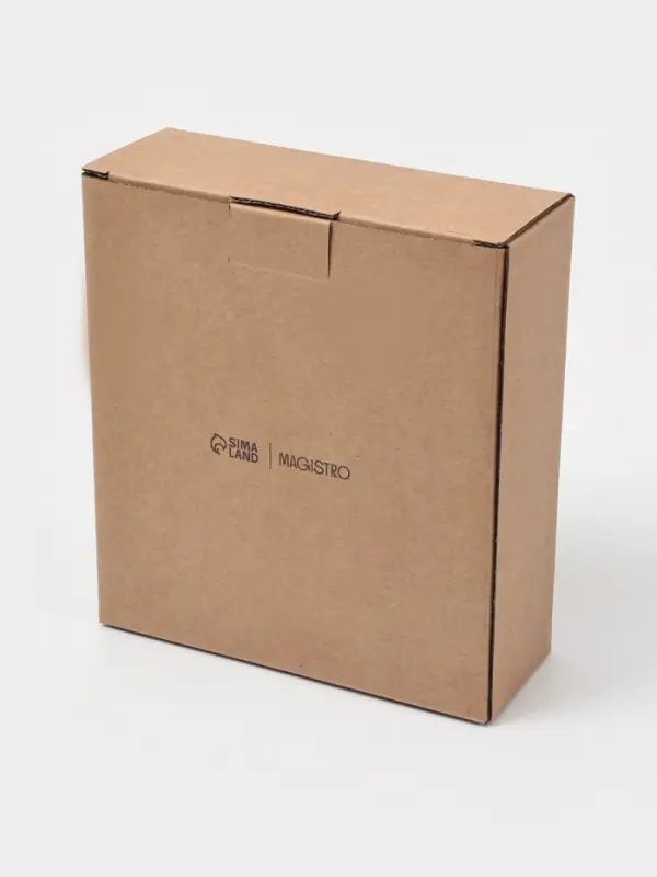 Тарелки глубокие Magistro Carbon, 17.5&times;15 см, набор 2 шт., фарфор, чёрные