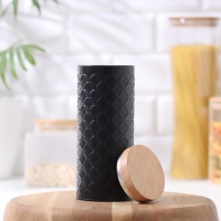 Банка для сыпучих продуктов &laquo;Сканди&raquo;, 790 мл, 19&times;7,5 см, цвет чёрный