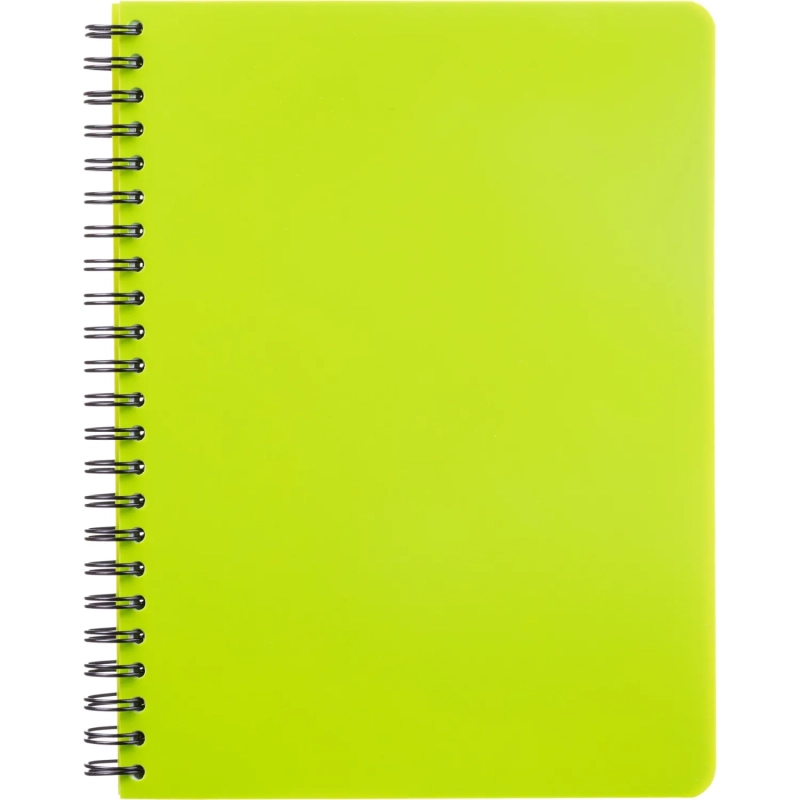 Бизнес-тетрадь А5,96л,кл,спир,пластик,тон.бл. Attache Bright colours Лайм