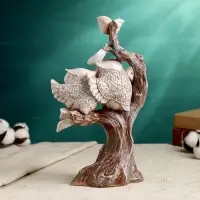 Фигурка полистоун &laquo;Совы на дереве&raquo;, 23&times;15 см