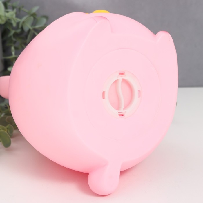 Копилка пластик Копилка пластик "Зайчик - пухляш с сердцем/цветком" МИКС 16х15,5х23 см