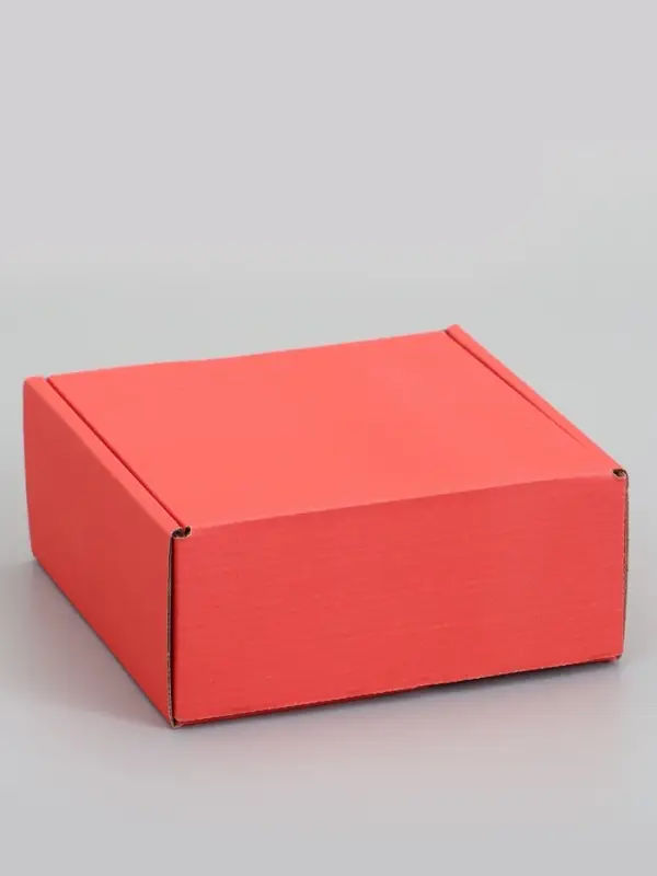 Коробка самосборная, красная, для подарков, хранения и отправки посылок, 18&times;18&times;8 см