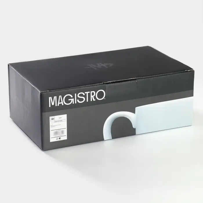 Набор кружек Magistro Mien, 270 мл, 6 шт., фарфор, белый