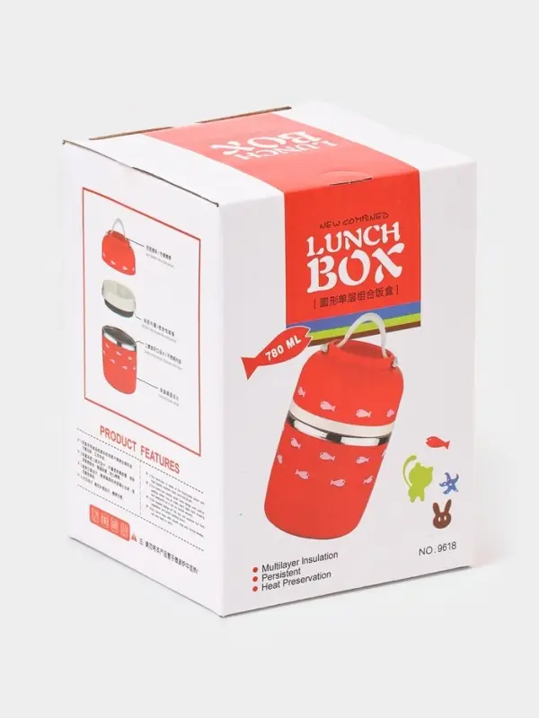 Ланч бокс TAKE IT EASY &laquo;Кот&raquo;, 780 мл, сохраняет тепло 4 ч, нержавеющая сталь