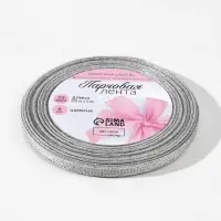 Лента парчовая, 6 мм, 23&plusmn;1 м, цвет серебряный