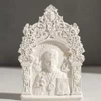 Икона &laquo;Николай Чудотворец&raquo;, с подвесом, 12&times;8&times;2 см, гипс