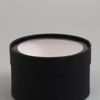 Подарочная коробка черная, завальцованная с окном, 16 х 11 см