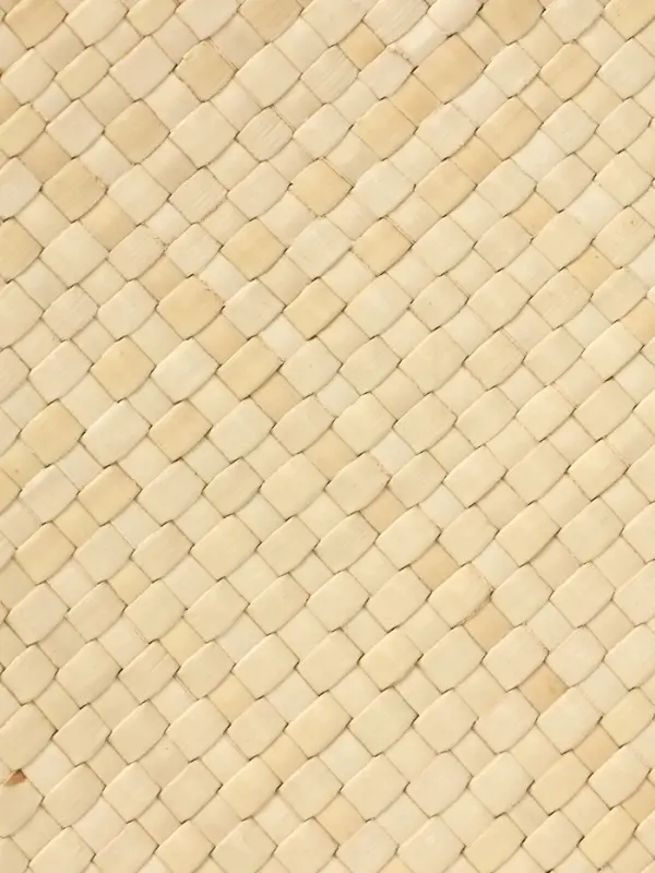 Сумка плетёная на застёжке из пандана, 41&times;16&times;50 см, бежево-коричневая