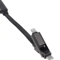 Кабель Type-C - USB, Type-C, 3 А, 10 см, чёрный