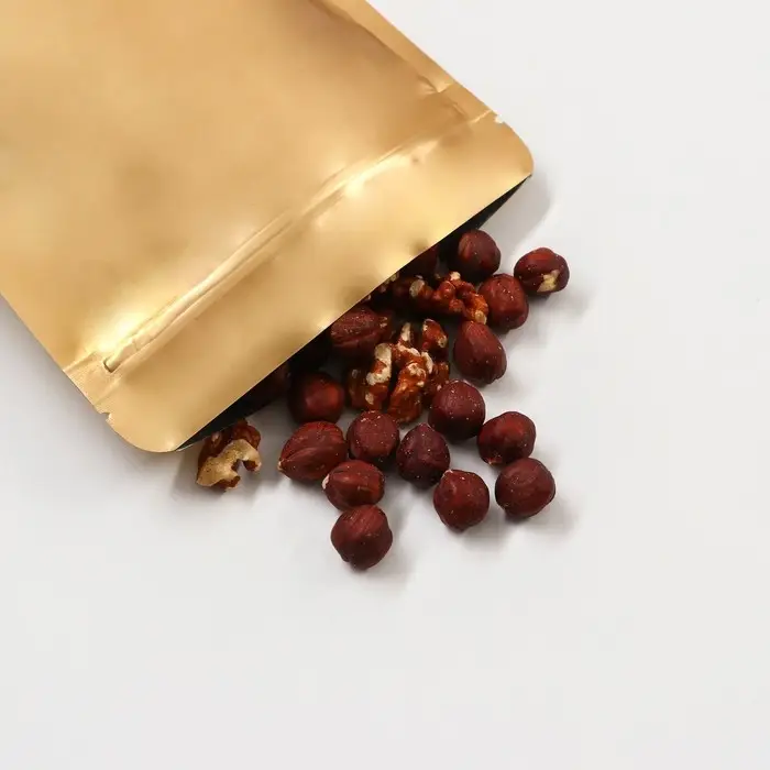 Пакет дой - пак, матовый, золотой, 14×20×4 см Пакет дой - пак, матовый, золотой, 14×20×4 см