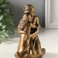 Фигура гипс &laquo;Нежность матери&raquo;, 14 см, бронза