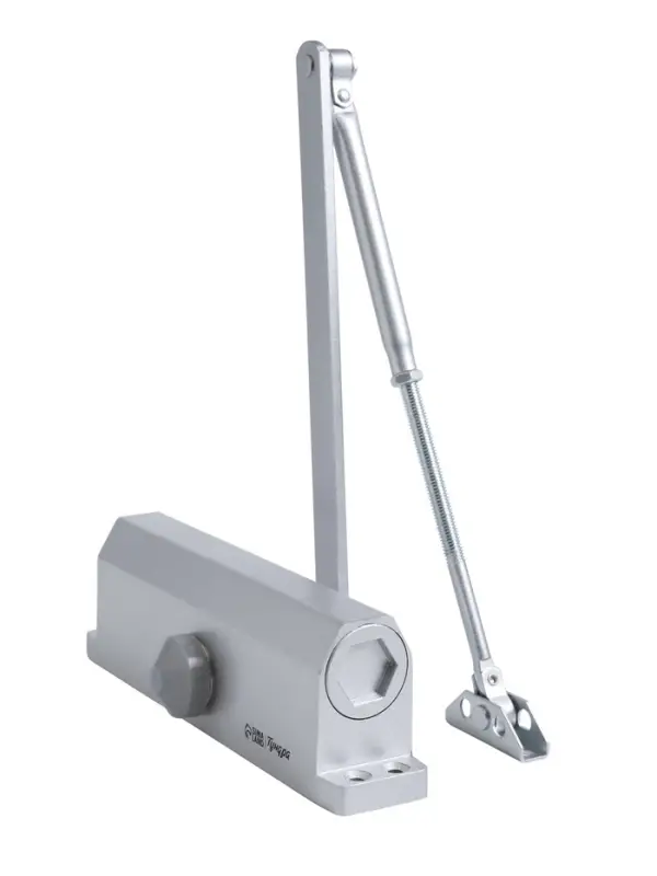 Доводчик дверей ТУНДРА d=150SL, до 150 кг, цвет серебро