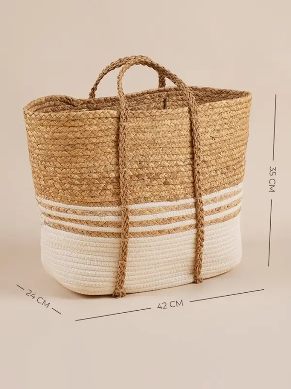 Корзина для белья плетеная SL Home Orden, хлопок, гиацинт, 42&times;24&times;35 см