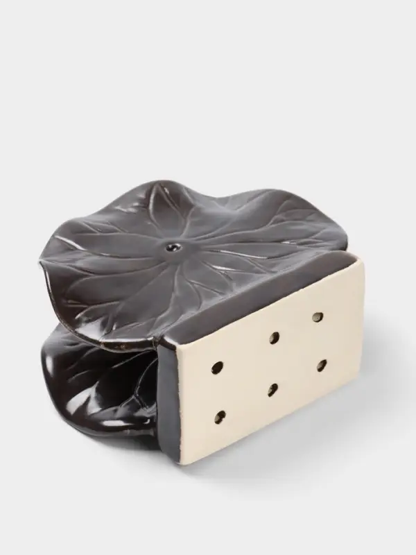 Салфетница &laquo;Цветок&raquo;, 12&times;5&times;10 см, керамика, коричневая