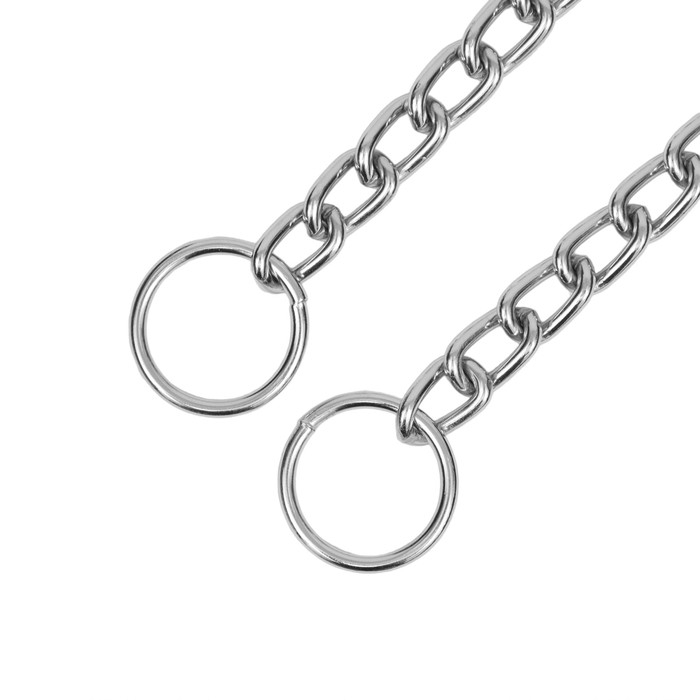 Ошейник - удавка металлический однорядный, 55 см, толщина проволоки 2,5 мм Ошейник - удавка металлический однорядный, 55 см, толщина проволоки 2,5 мм