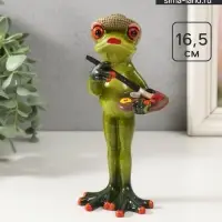 Фигурка полистоун лак &laquo;Лягуха: Художник&raquo;, 16.5&times;7&times;5.5 см