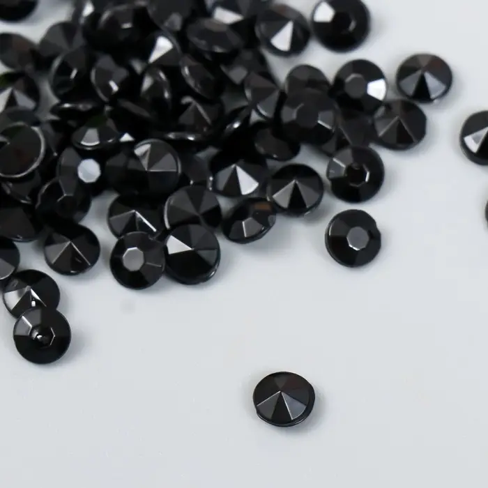 Декор для творчества в бутылочке "Стразы. Полночь" набор 250 шт d=0,6 см 4х3х3 см