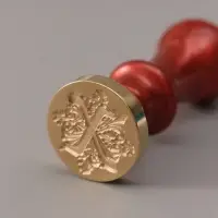 Печать для сургуча с пластиковой ручкой &laquo;Буква X на вензеле&raquo;, 2.5&times;2.5&times;6.3 см