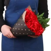 Бумага упаковочная крафт &laquo;Чёрный в горошек&raquo;, 50 х 70 см