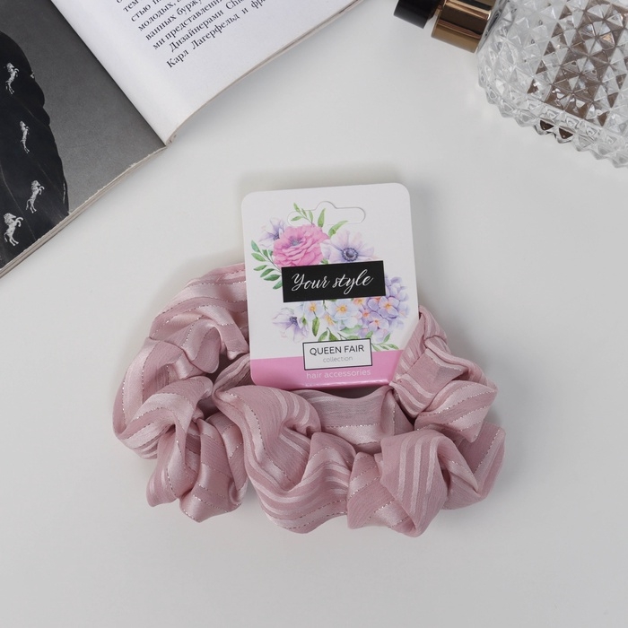 Резинка для волос Резинка для волос "Орбита" (набор 2 шт) Ариадна полосы блеск, 9 см, розовый