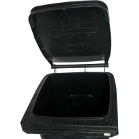 Контейнер-бак мусорный 120л, на 2-х колёсах, с крышкой, серый_28559