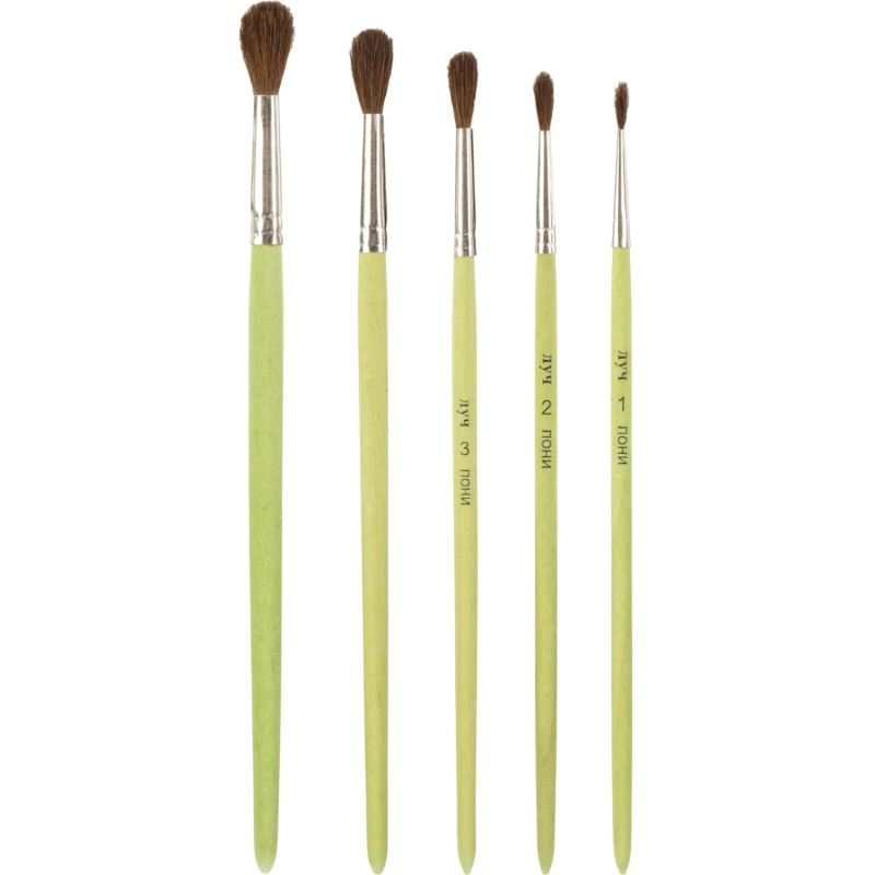 Набор кистей ZOO, 5 шт. ПОНИ (круглые № 1, 2, 3, 4, 5) 33С 2184-08