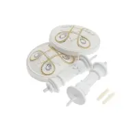 Крючок для штор CAPPIO KS033, d=98 мм, цвет белый с золотом, 2 шт Крючок для штор CAPPIO KS033, d=98 мм, цвет белый с золотом, 2 шт